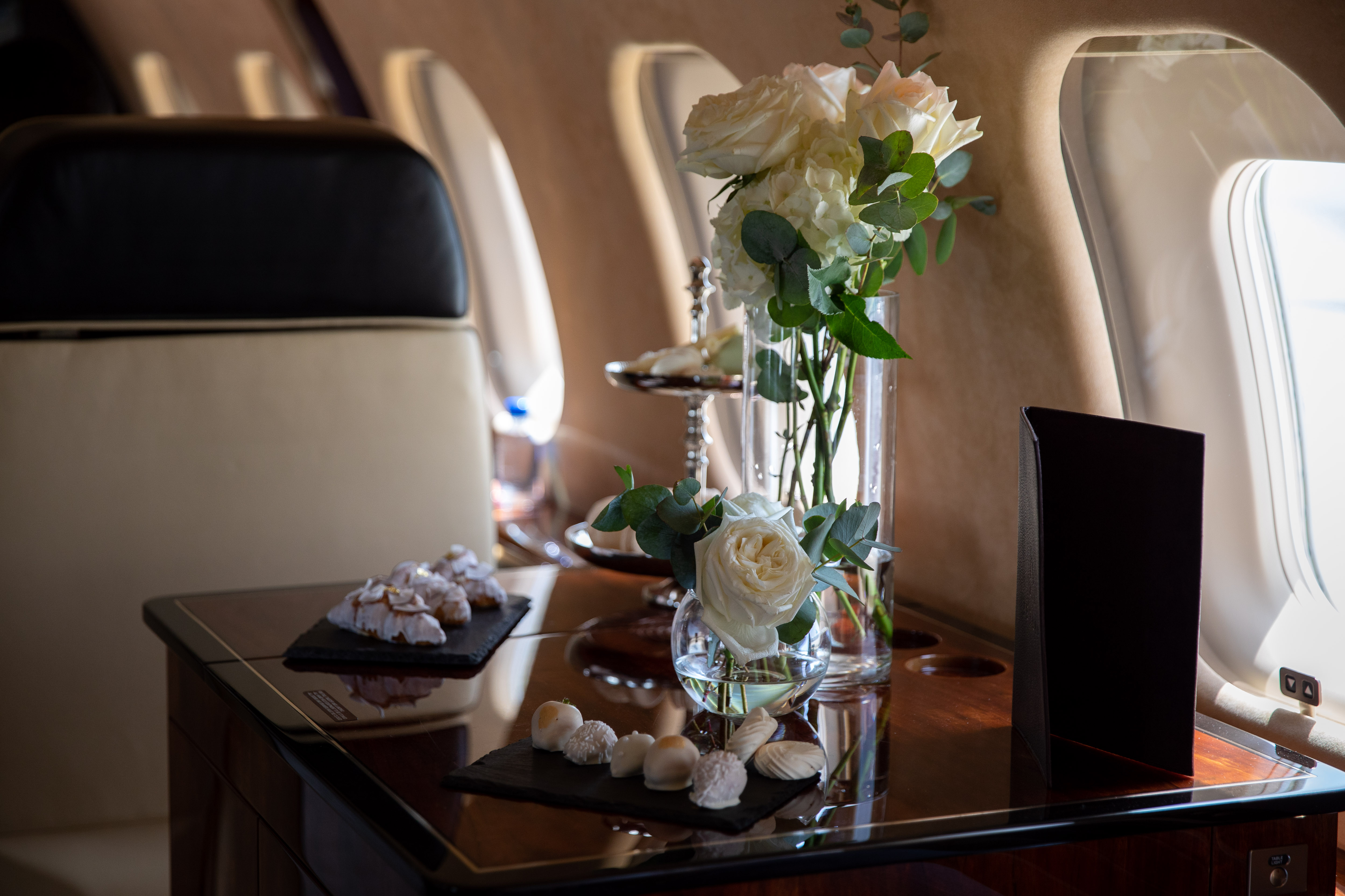 Private Jet Roses and Treats