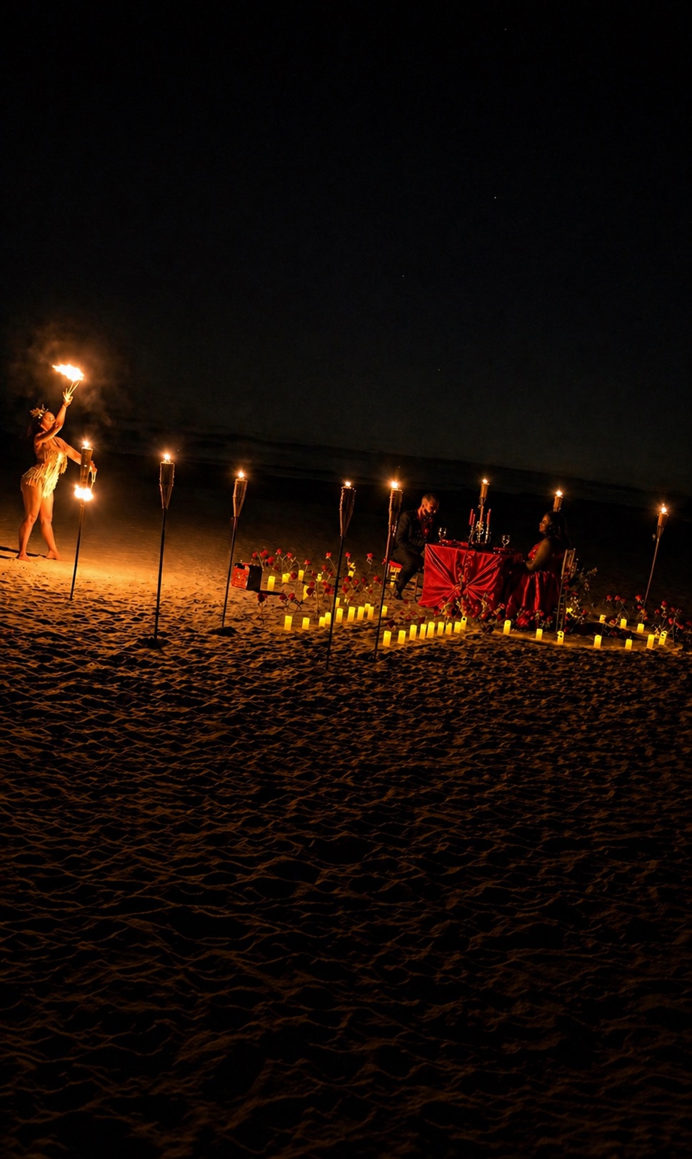 Spark of Passion Fire Dancer Beach Experience