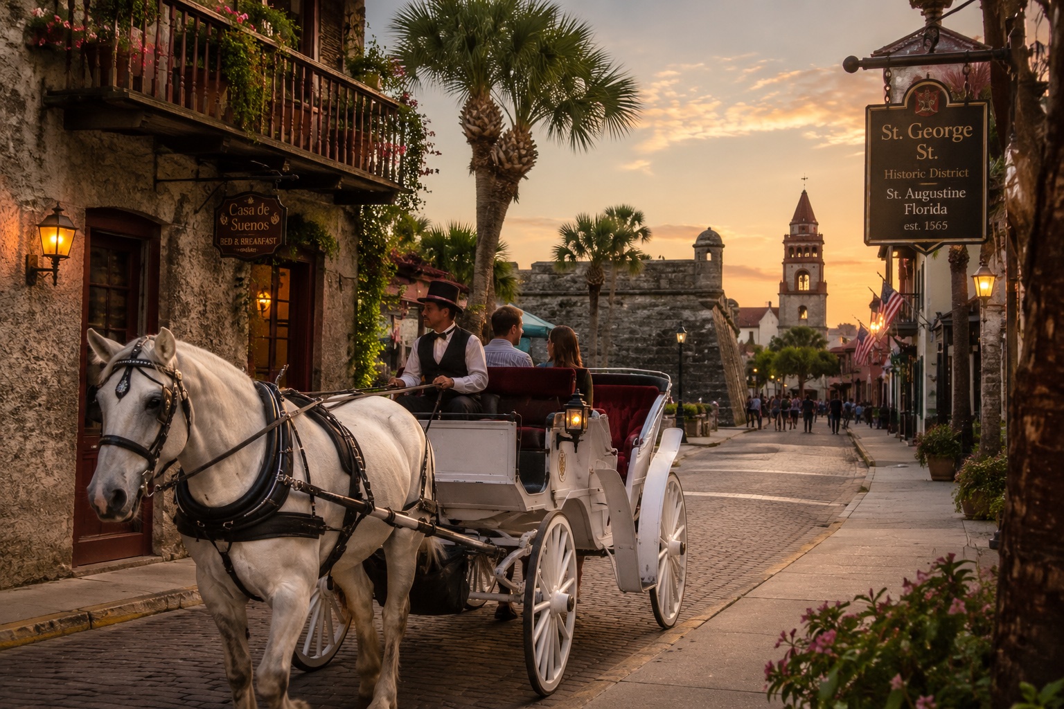 St Augustine Horse and Carriage Old City Romance